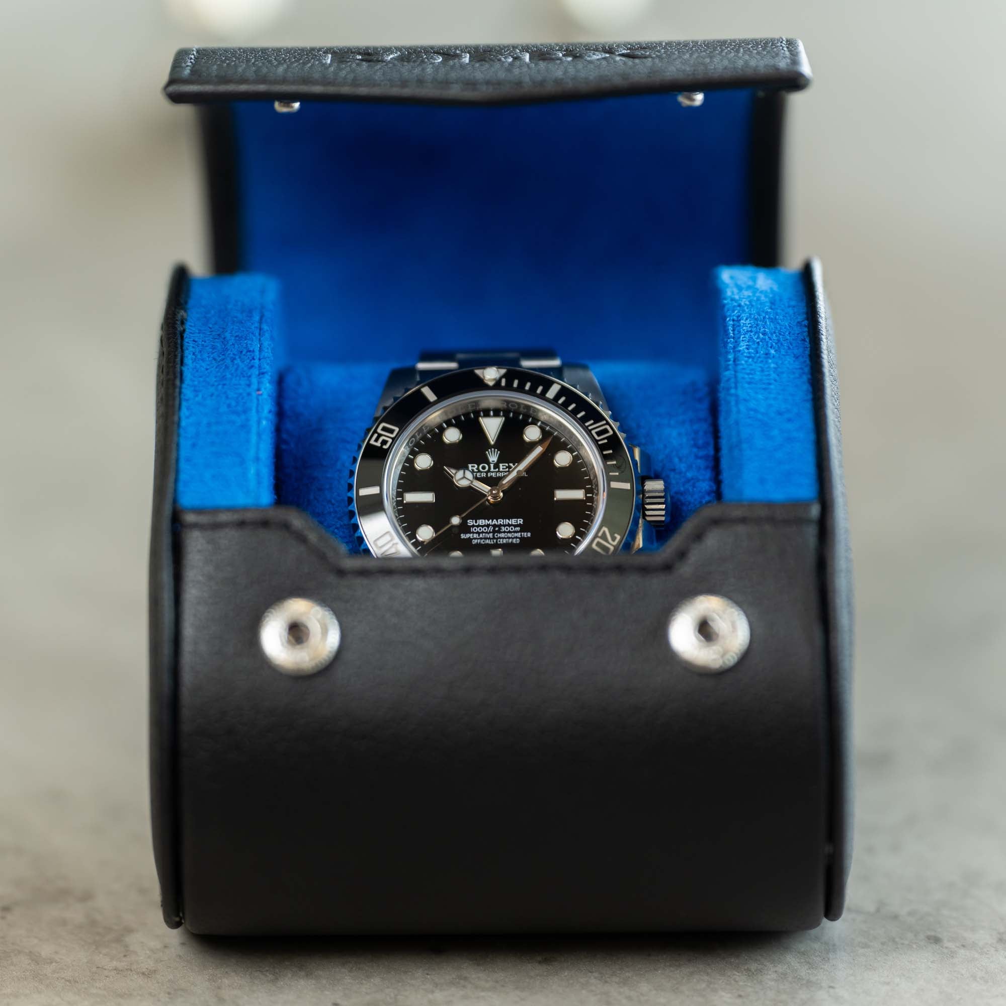 Open personalized single in black Blue