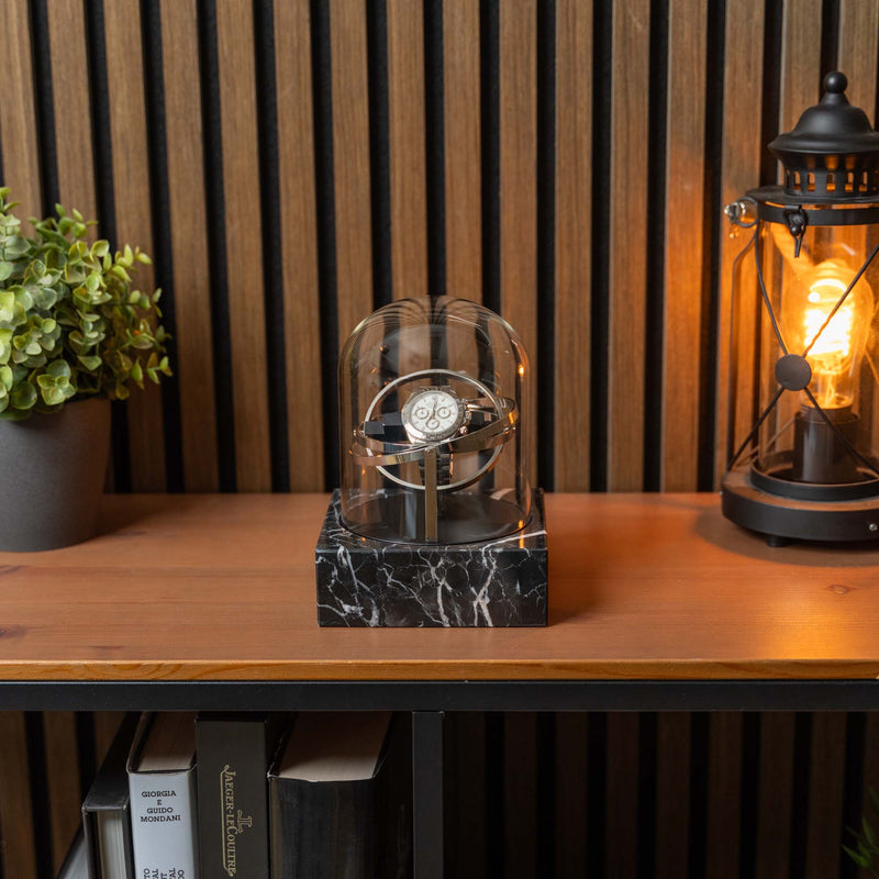 Orbital Watch Winder - Single Black Marble