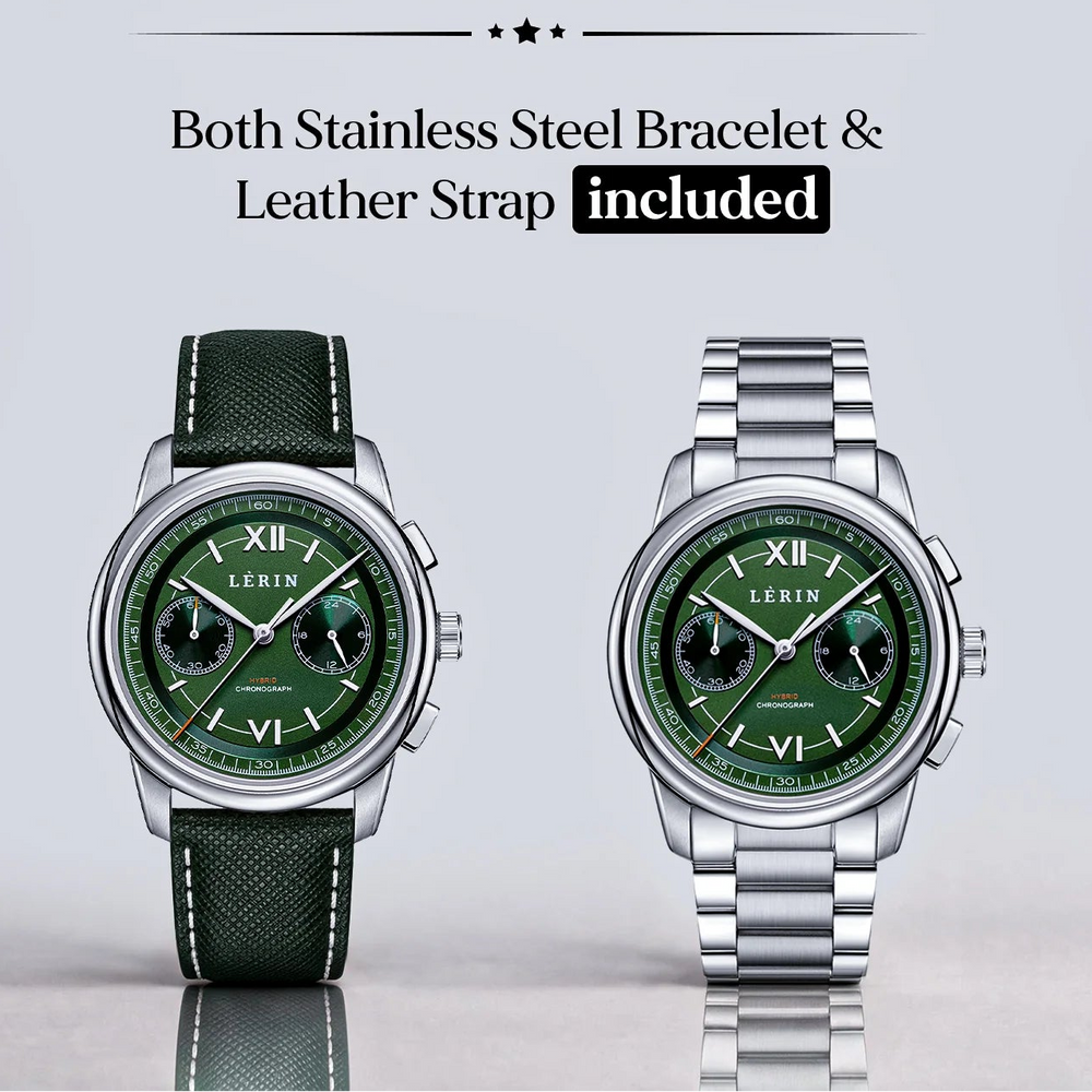 LÈRIN Hybrid Chronograph - Pine Green Steel