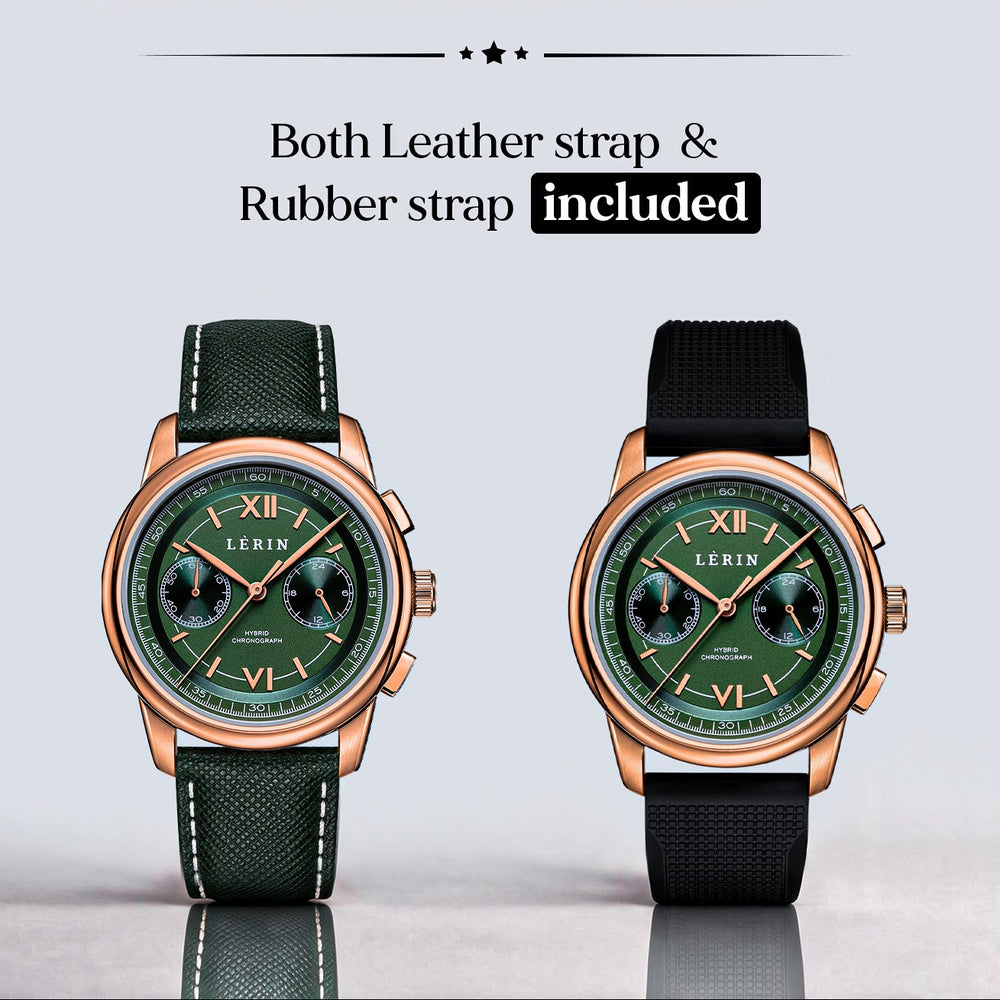 LÈRIN Hybrid Chronograph - Pine Green Gold