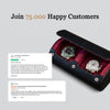 Personalized Two Slot Watch Roll - Black Cherry