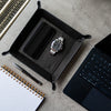 Watch Tray - Black Leather