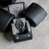 Black Grey Personalized Single Watch Roll