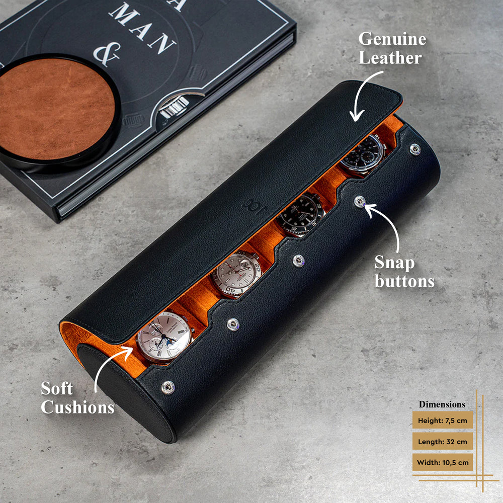 Information about the Black Orange Watch Roll Extra Large 