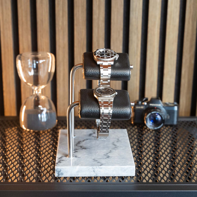 Watch Stand Duo - Grey Marble