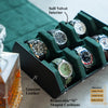 Hexagon Black Green 6 Slot Watch Box