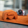 Personalized Hexagon Black Orange 8 Slot Watch Box