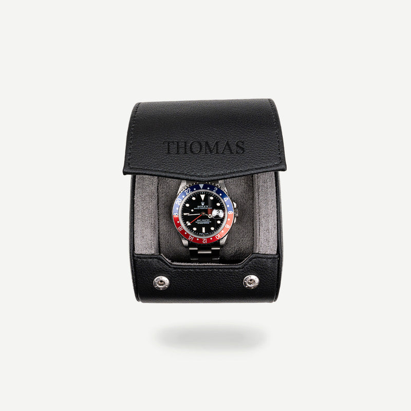Personalized Single Black Grey with the name THOMAS engraved