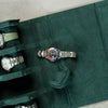 Personalized Hexagon Black Green 8 Slot Watch Box