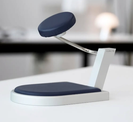 AUBLIQ Watch Stand Silver Navy Blue