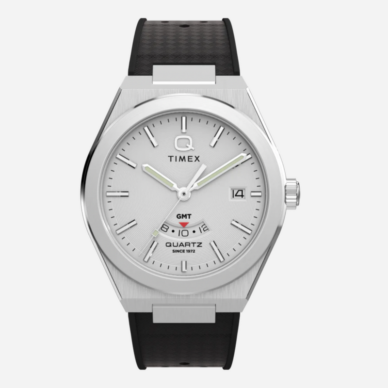 TIMEX Q Timex Continental GMT Rubber Strap