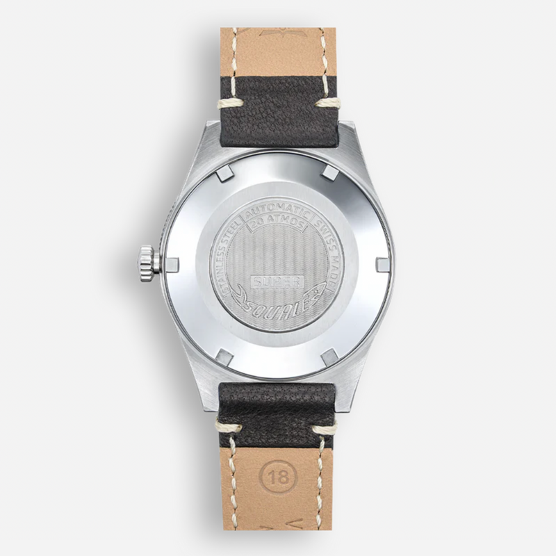 Super-Squale Sunray Black Leather