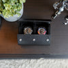 Watch Roll For 2 Watches - All Black Saffiano