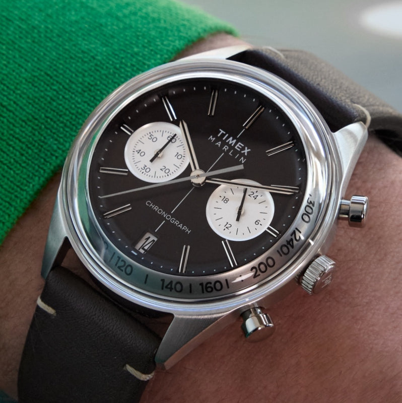 Timex Marlin Jet Quartz Chronograph Leather Strap