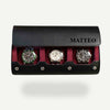 Personalized watch roll with the name Matteo engraved 