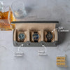 Watch Roll for three watches in Grey Saffiano