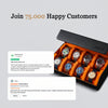 Personalized Hexagon Black Orange 8 Slot Watch Box