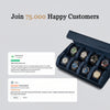 Personalized Hexagon Navy Blue 8 Slot Watch Box