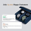 Hexagon Navy Blue 4 Slot Watch Box