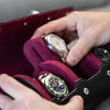 Personalized Watch Roll Extra Large Black Cherry