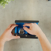 Personalized Two Slot Watch Roll - Black Blue