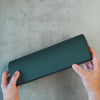 Personalized Watch Roll In Dark Green Litchi