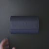 Two Slot Watch Roll Navy Blue Saffiano 