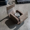 Nevada Desert single Watch Roll, Alcantara lined, italian leather, handmade in italy, watch roll, travelroll for watches, travel safely with watches, small watch roll, watch roll interior