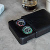 Black Watch Slide Case For 2 Watches, Handmade in italy, leather