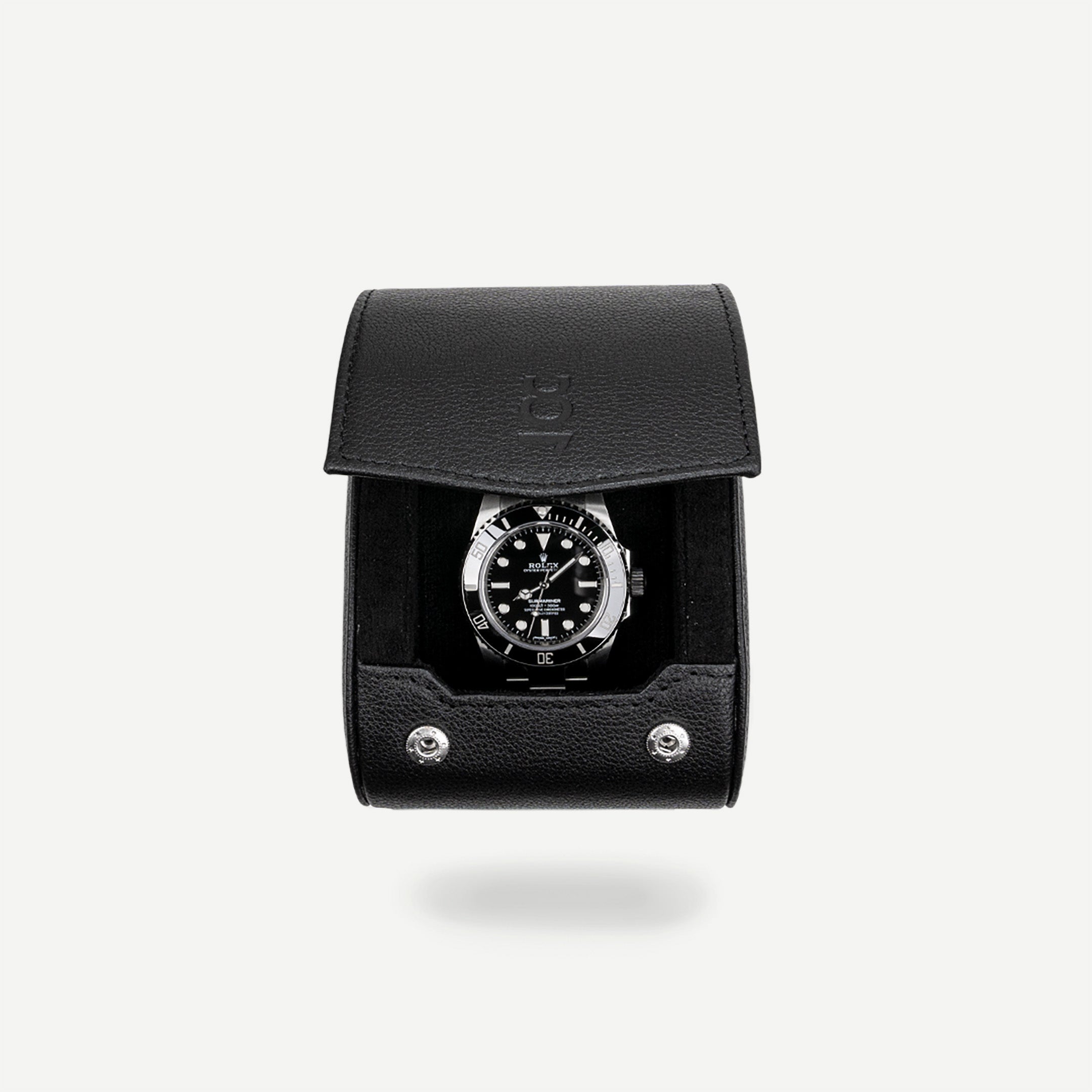 Single Travel Roll - All black, travel roll for one watch, small travel roll, watch storage, how to travel safely with your watch